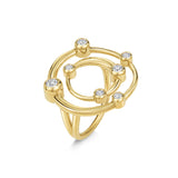Marina Skia avant-garde constellation cocktail ring in diamond and 18K gold