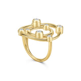 Marina Skia masterfully designed constellation cocktail ring in diamond and 18K gold