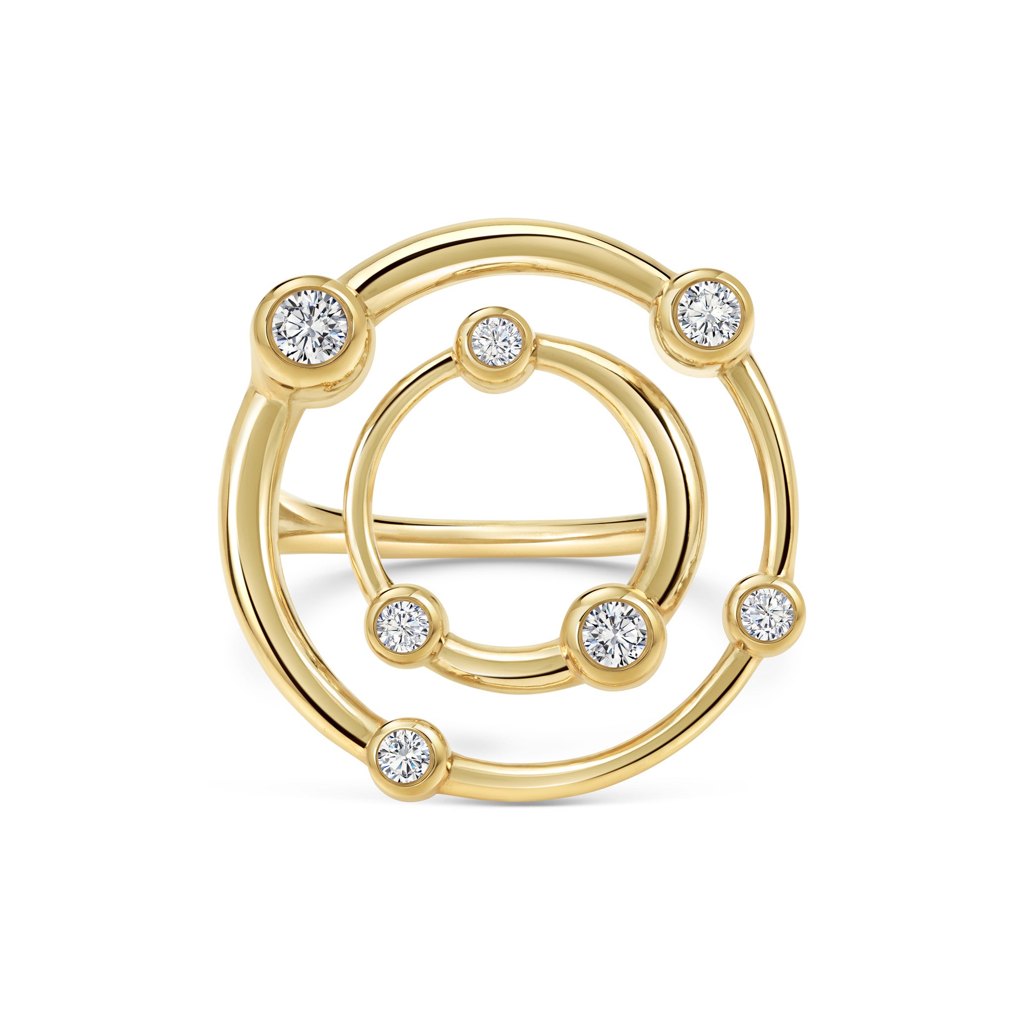 Marina Skia iconic constellation cocktail ring in diamond and 18K gold