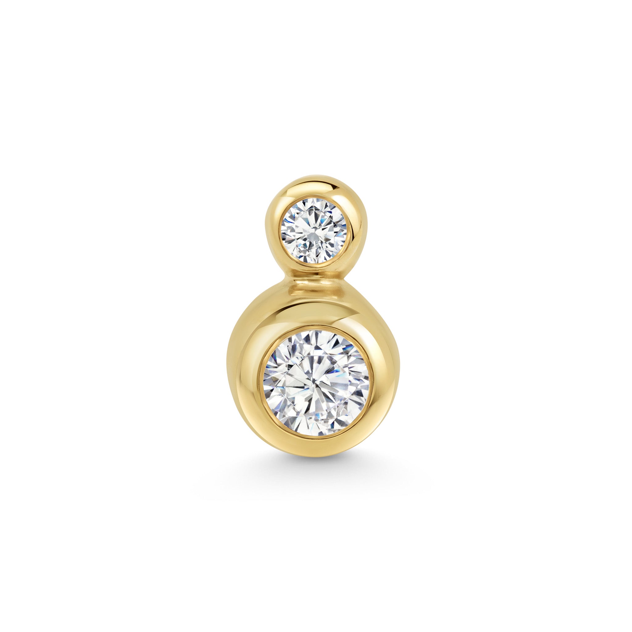 Marina Skia minimal single stud in diamond and 18k gold