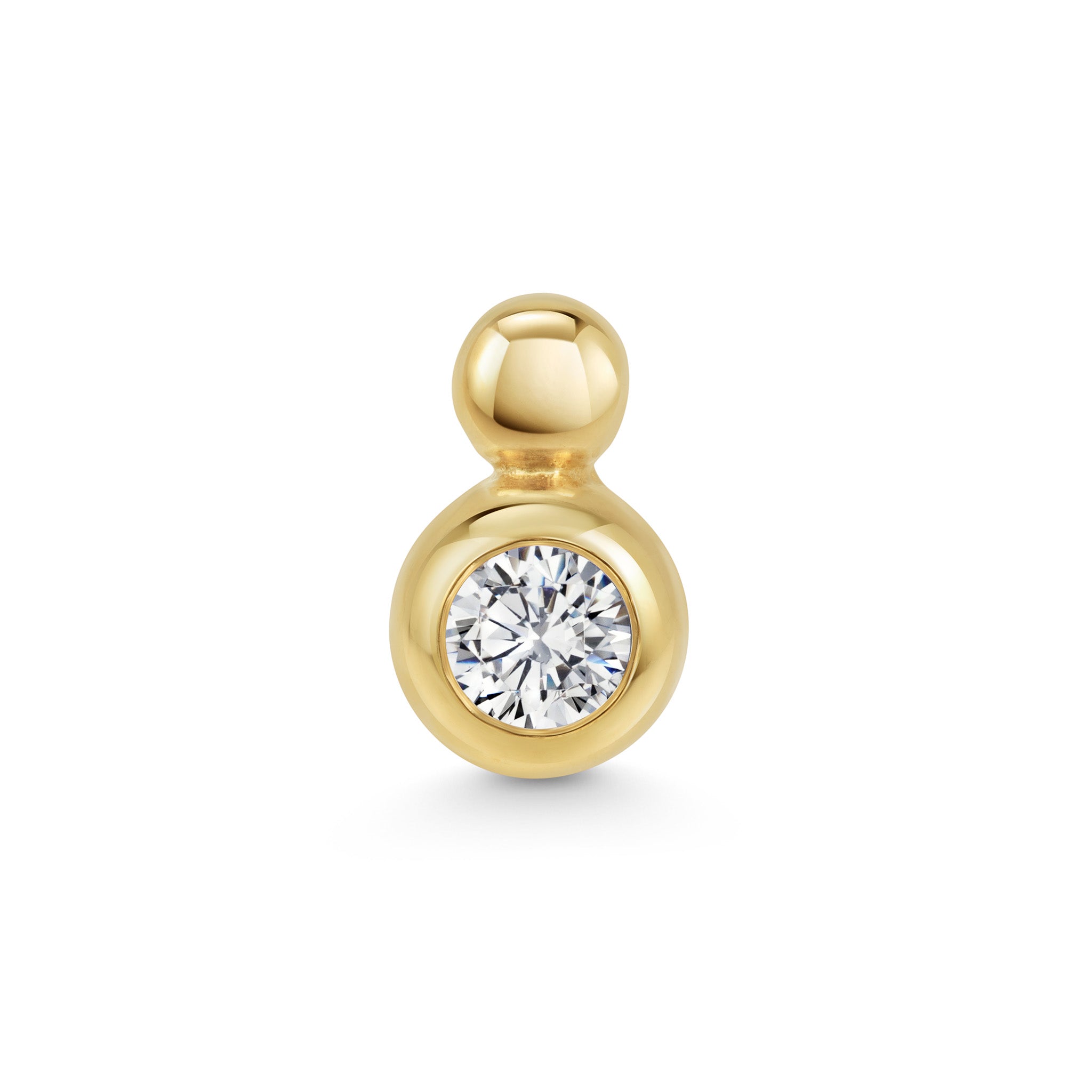 Marina Skia elegant single stud in diamond and 18K gold
