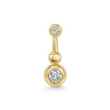 Marina Skia elegant mini ray single stud in white diamond and yellow gold