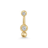 Marina Skia sleek mini ray single stud in white diamond and 18k gold