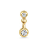 Marina Skia contemporary mini ray single stud in white diamond and 18K gold