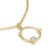 Marina Skia beautiful everyday necklace in diamond and 18K gold detail view