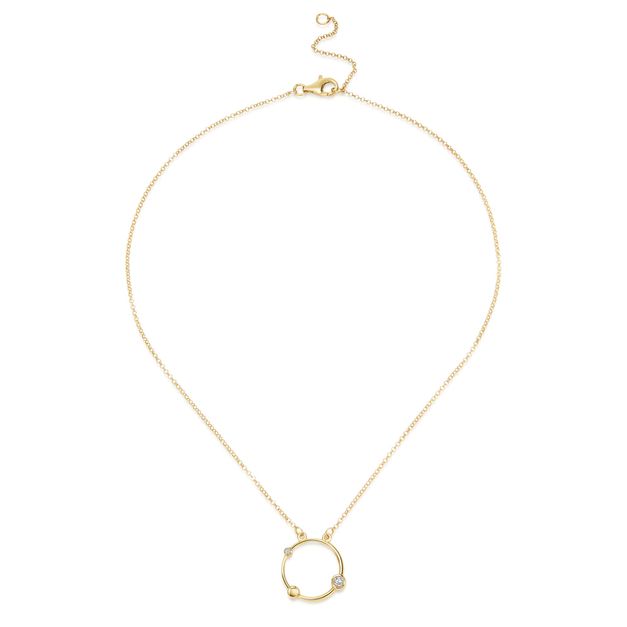 Marina Skia contemporary everyday necklace in diamond and 18K yellow gold