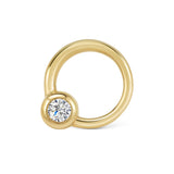 Marina Skia modern single stud in diamond and yellow gold