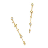 Marina Skia luxurious pair of drop earrings in diamond and 18K gold