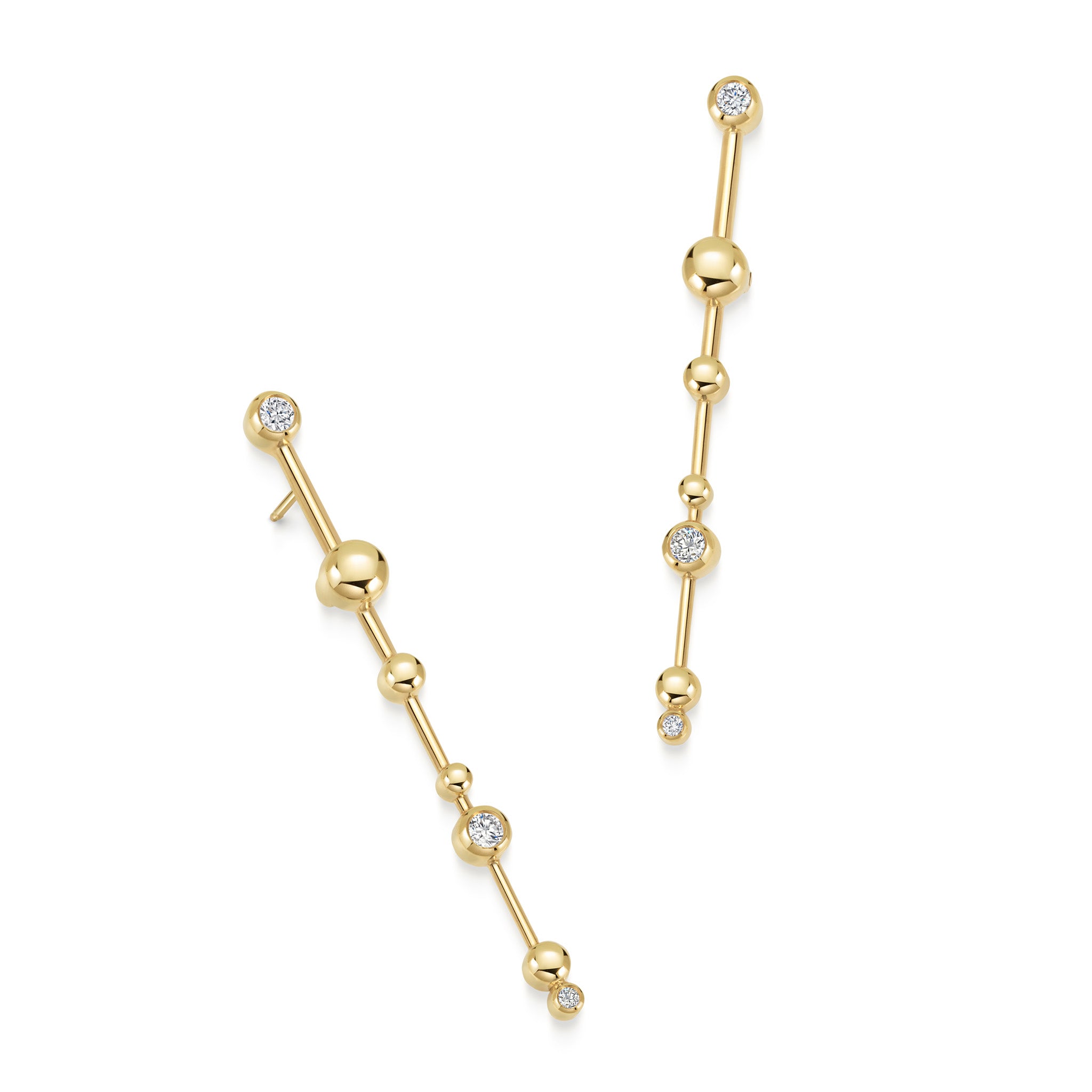 Marina Skia luxurious pair of drop earrings in diamond and 18K gold