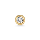 Marina Skia minimal single stud in diamond and 18K gold