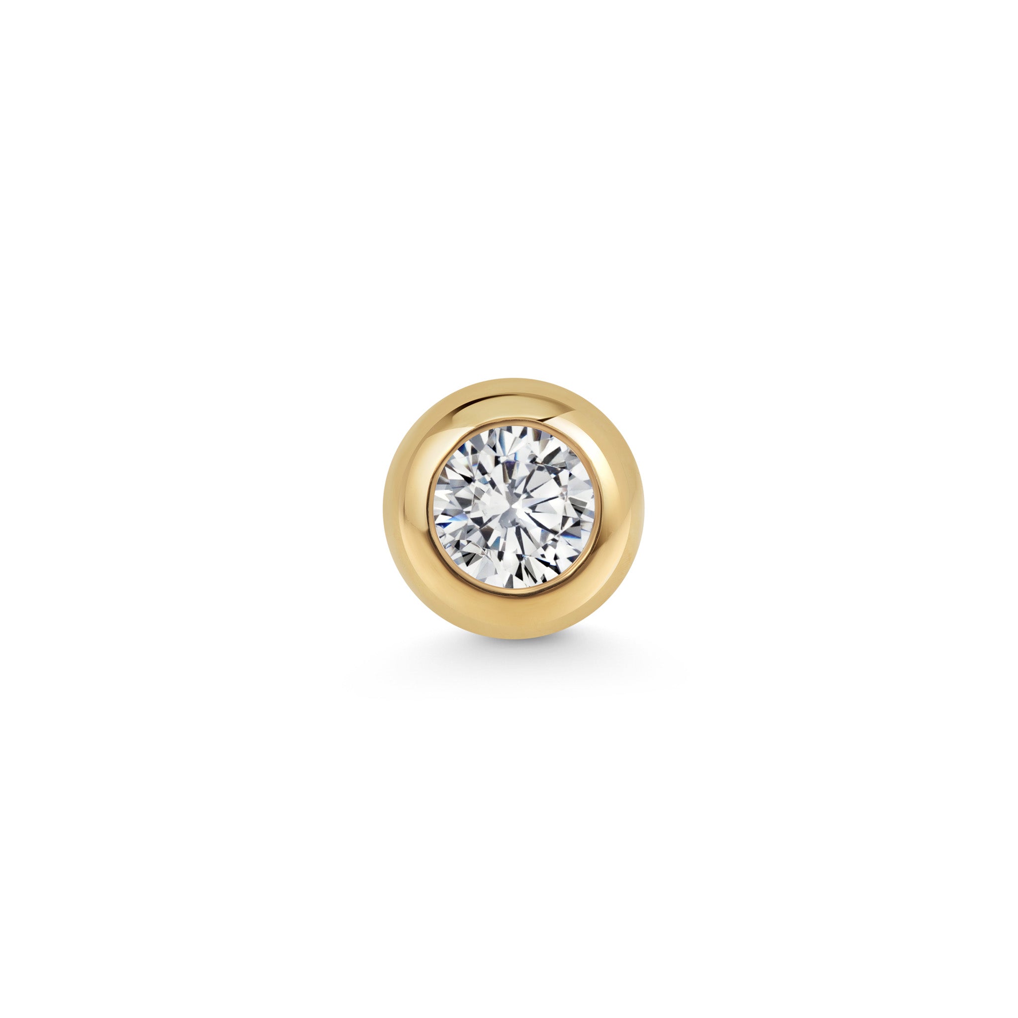 Marina Skia minimal single stud in diamond and 18K gold