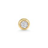 Marina Skia minimal single stud in diamond and yellow gold
