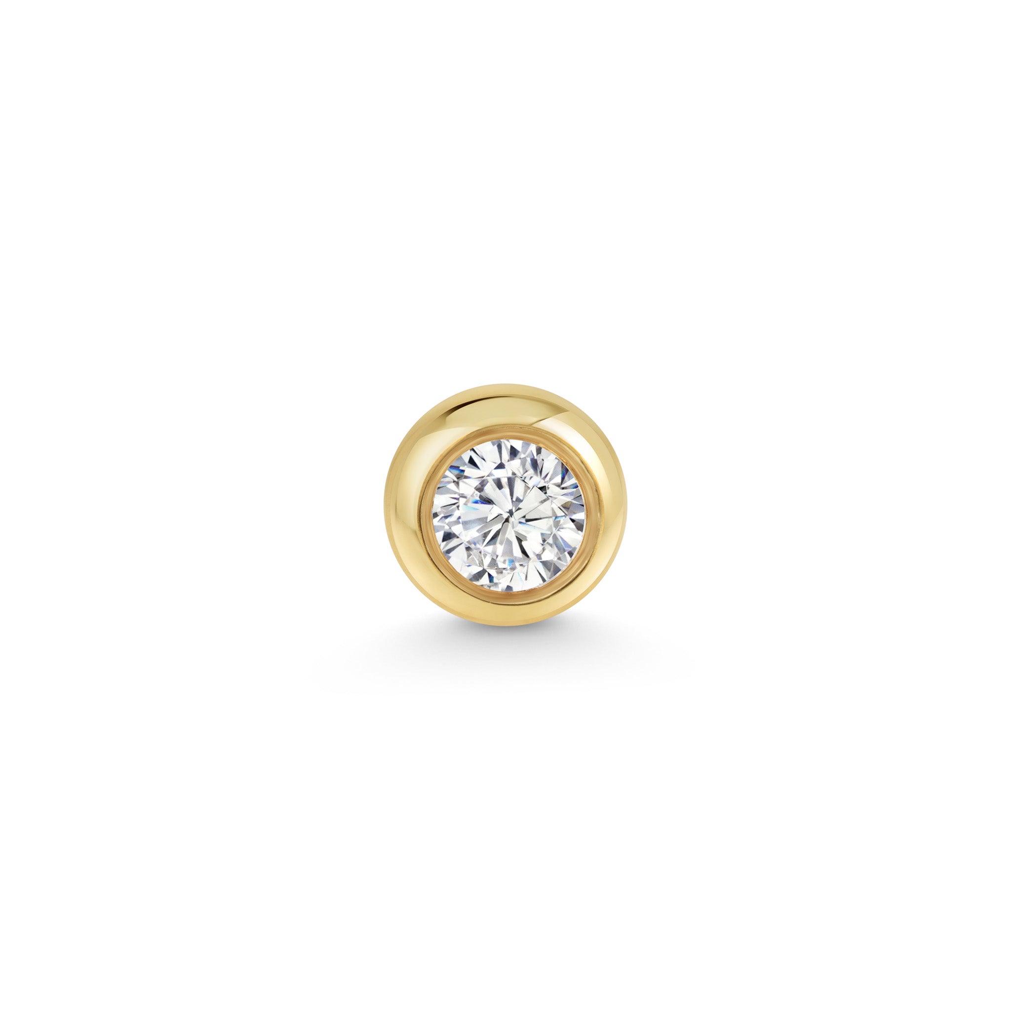 Marina Skia minimal single stud in diamond and yellow gold