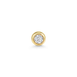 Marina Skia minimal stud earring in white diamond and 18K gold