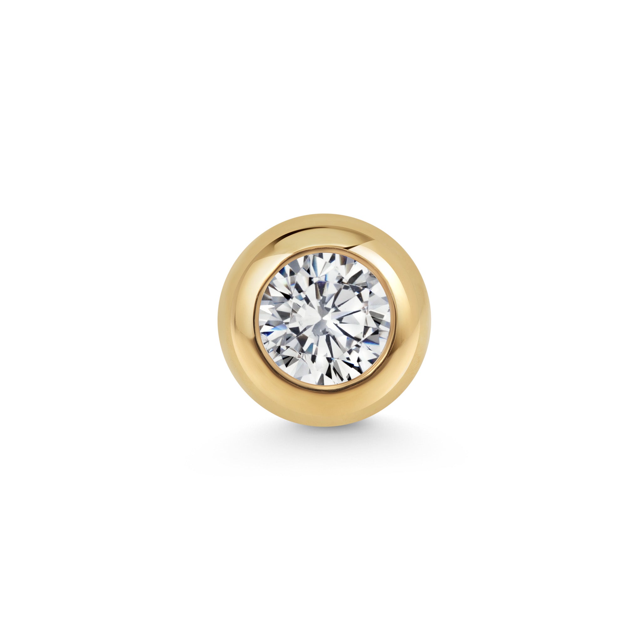 Marina Skia bold single stud in diamond and 18K yellow gold